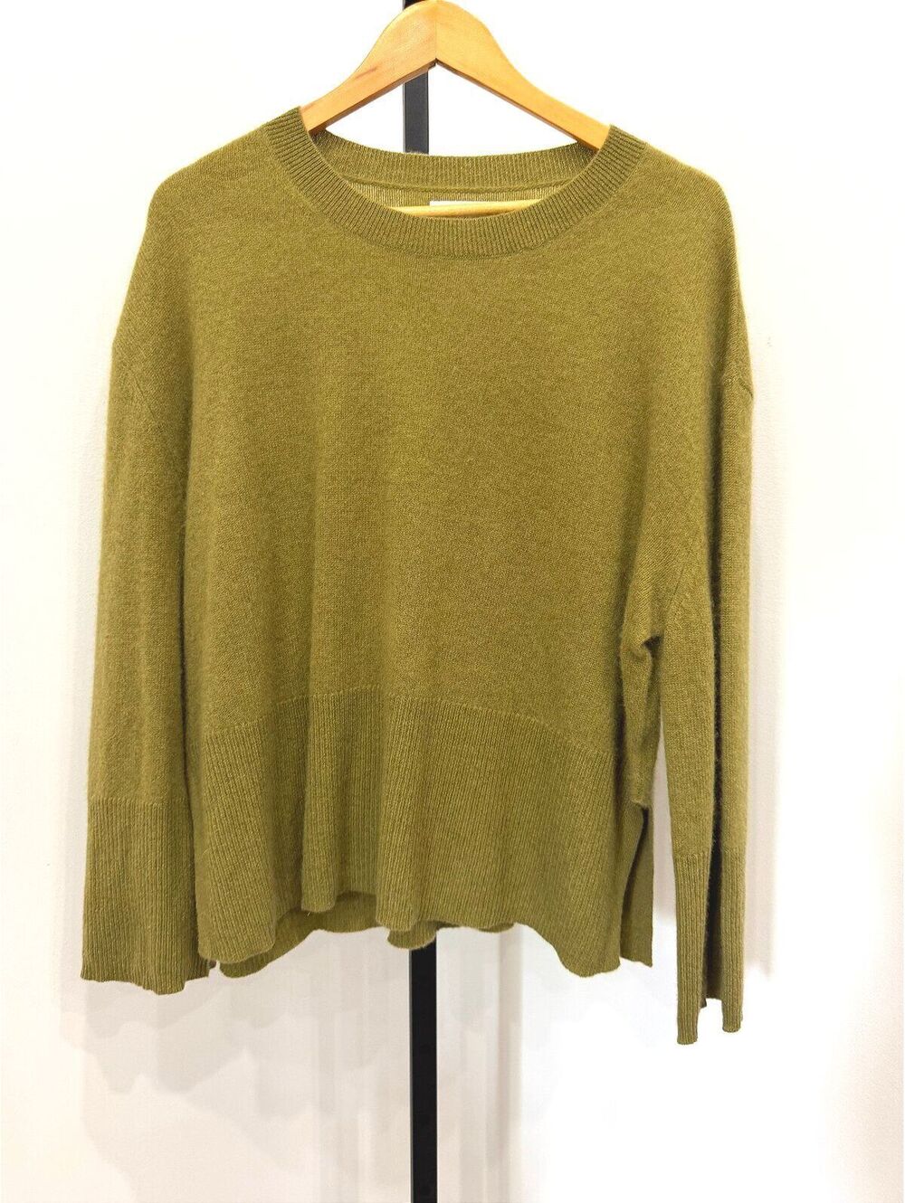 Rachel Zoe Olive Green 100% Cashmere Sweater XL